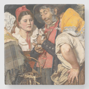 Porta-copo De Pedra O tesouro do velho (o gato) (de Karl Gussow)