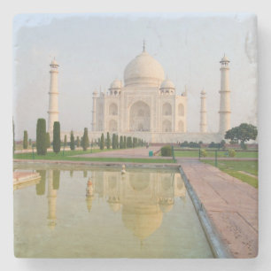 Porta-copo De Pedra O tranquilo e pacífico Taj Mahal ao nascer do sol,