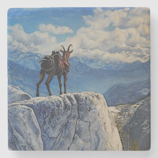 Porta-copo De Pedra Oberhalsi Pack Goat nas montanhas de Idaho/desenha