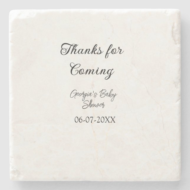 Porta-copo De Pedra Obrigados para o próximo chá de fraldas, um simple (Frente)