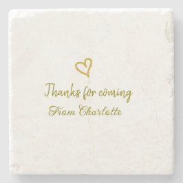 Porta-copo De Pedra obrigados para vir adicionar nome nome mensagem te