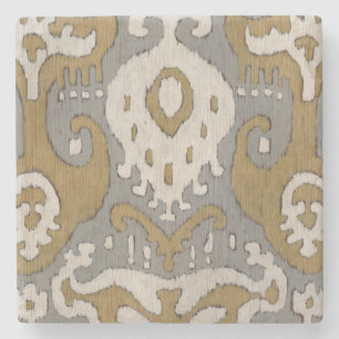 Porta-copo De Pedra Ochre Ikat II