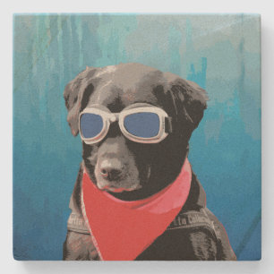 Porta-copo De Pedra Óculos de proteção vermelhos do azul do Bandana