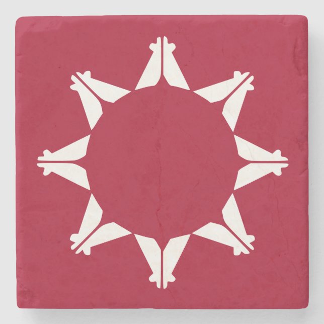 Porta-copo De Pedra Oglala Lakota Sioux Flag (Frente)