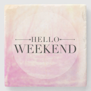 Porta-copo De Pedra Olá no fim de semana