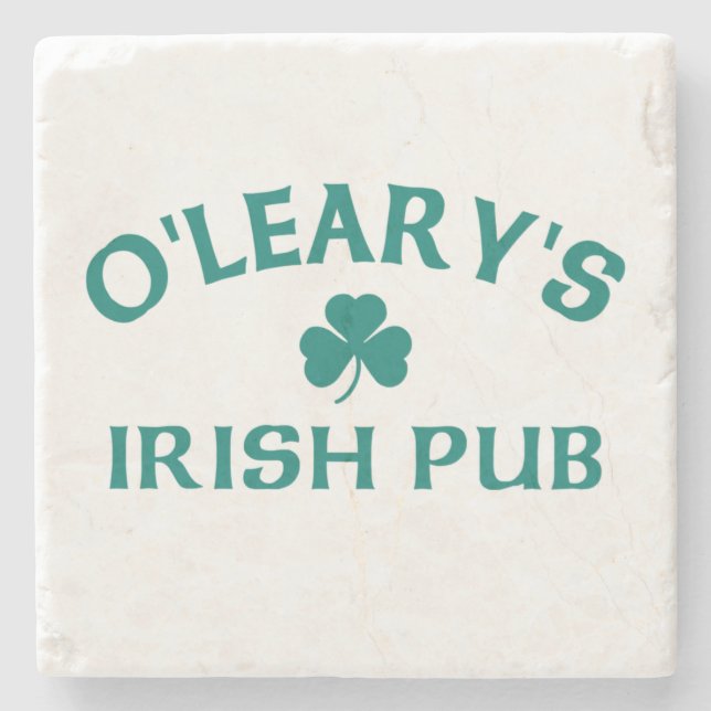 Porta-copo De Pedra O'Leary's Pub Irlandês (Frente)