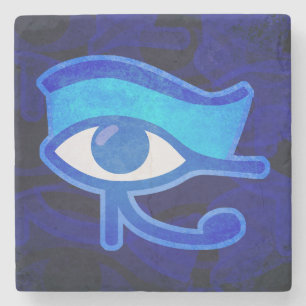 Porta-copo De Pedra Olho Azul Horus