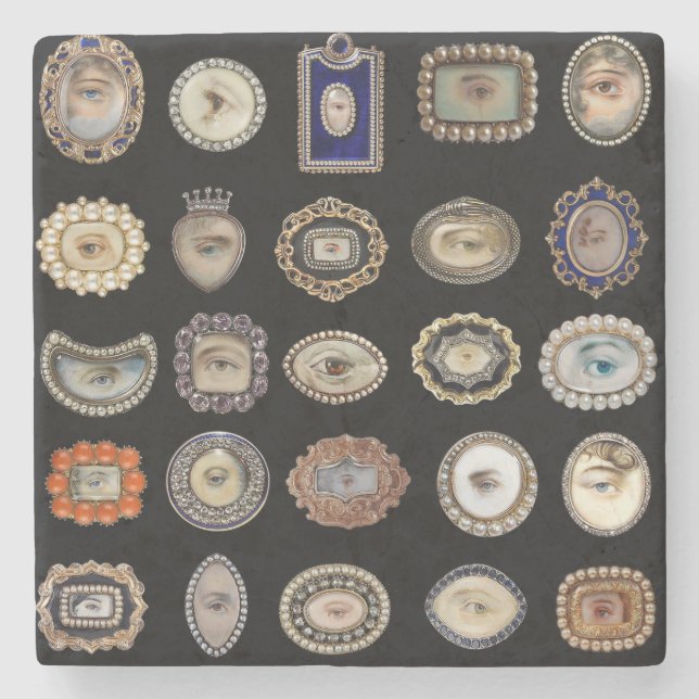 Porta-copo De Pedra Olhos do Lover Elegante Vitoriano (Frente)