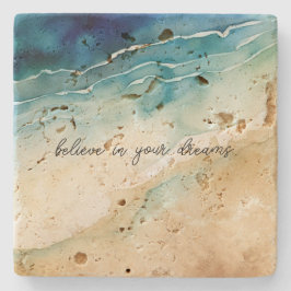 Porta-copo De Pedra Ondas de Oceano de Praia