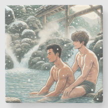 Onsen romântico de inverno