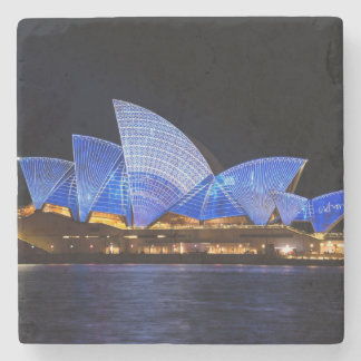 Porta-copo De Pedra Ópera Da Austrália Sydney Na Porta copos Noturna