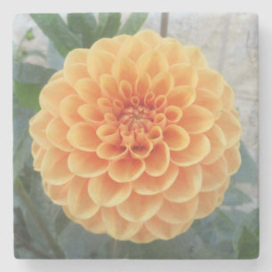 Porta-copo De Pedra Orange Dahlia Marble Porta copos Pedra