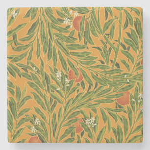 Porta-copo De Pedra Orange Tree Vintage Wallpaper Padrão Art Nouveau