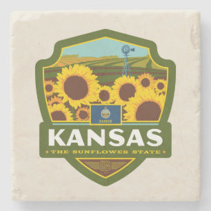 Porta-copo De Pedra Orgulho de Estado Kansas