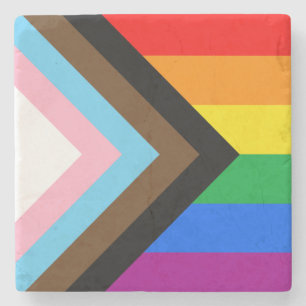 Porta-copo De Pedra Orgulho de progresso LGBTQ+