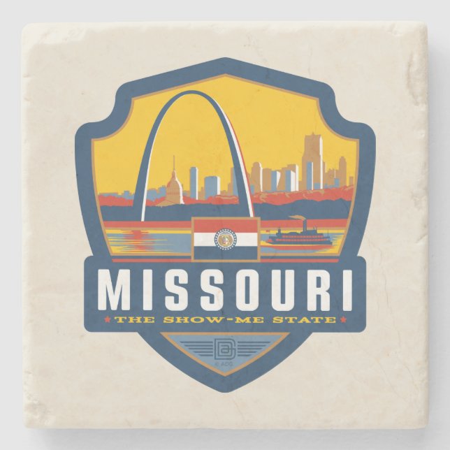 Porta-copo De Pedra Orgulho Estatal | Missouri (Frente)