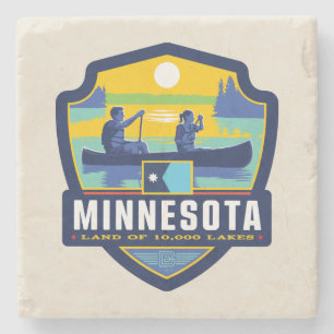 Porta-copo De Pedra Orgulho Minnesota do estado