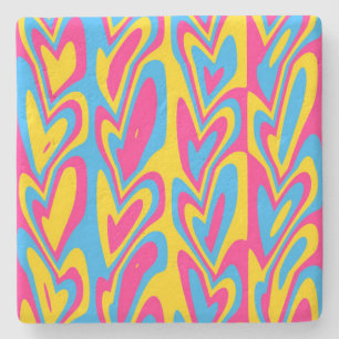 Porta-copo De Pedra Orgulhos Pansexuais Groovy Trippy Squiggly Quirky