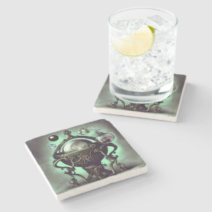 Porta-copo De Pedra Ornamentado Cauldron com esfera e órbitas de crist