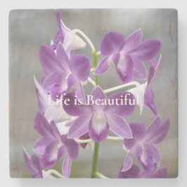 Porta-copo De Pedra Orquídeas Roxas Kauai Hawaii