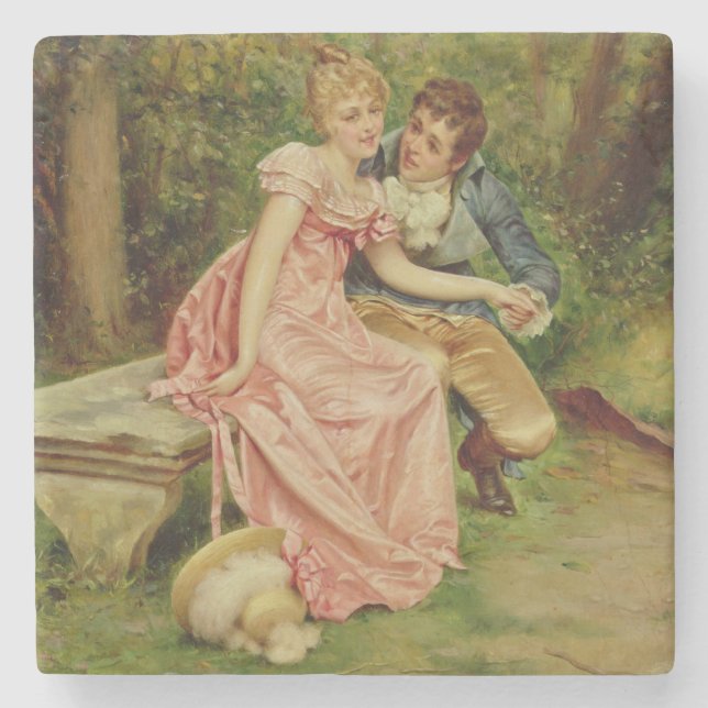 Porta-copo De Pedra Os amantes (óleo em canvas) (Frente)