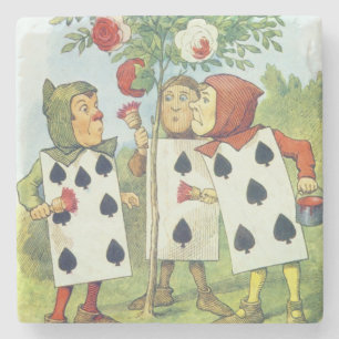 Porta-copo De Pedra Os cartões de jogo que pintam Bush cor-de-rosa