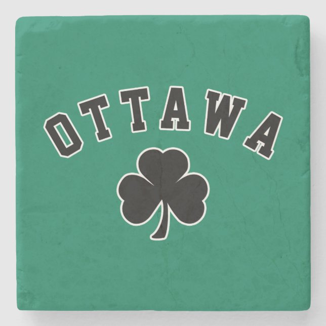 Porta-copo De Pedra Ottawa Irlandês  (Frente)