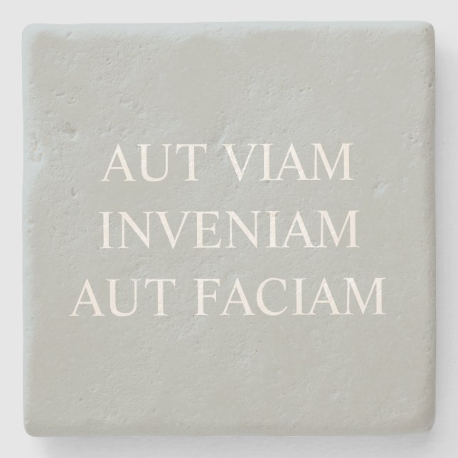 Porta-copo De Pedra Ou Encontrarei Um Jeito Ou... Cinza Latina (Frente)