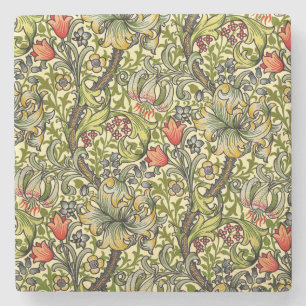 Porta-copo De Pedra Ouro Lily Vintage William Morris