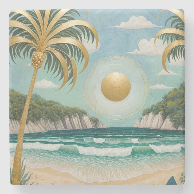 Porta-copo De Pedra Ouros (Frente)