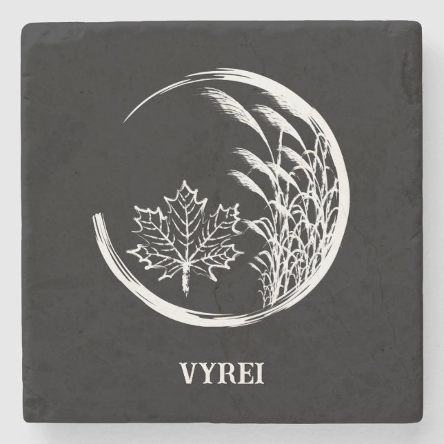 Porta-copo De Pedra Outono / Queda (Frente)