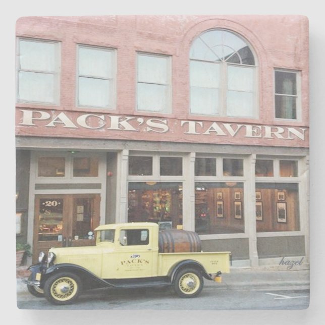 Porta-copo De Pedra Pack's Tavern, Asheville, Tavern de Pack (Frente)