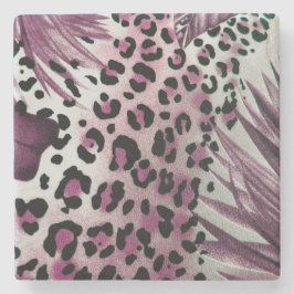 Porta-copo De Pedra Padrão Animal