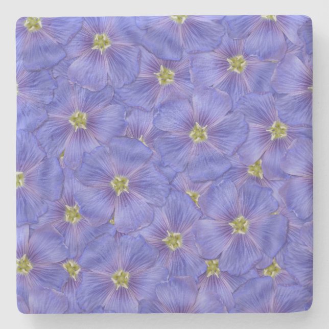 Porta-copo De Pedra Padrão Azul de Linho Invisível (Frente)