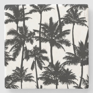 Porta-copo De Pedra Padrão da árvore Palm