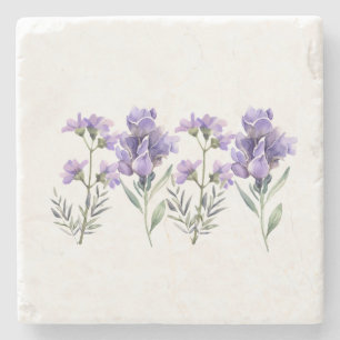 Porta-copo De Pedra Padrão de Aquarela da Lavanda Francesa