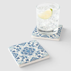 Porta-copo De Pedra Padrão de Azulejo do Vintage Português Azulejos 
