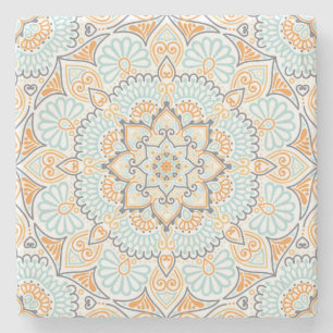 Porta-copo De Pedra Padrão de azulejo sem costura: design decorativo e