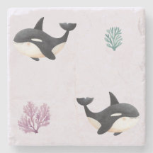 Padrão de Baleia Orca Fofa para Berçário de Vida M