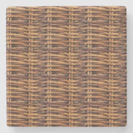 Porta-copo De Pedra Padrão de cesta do Wicker