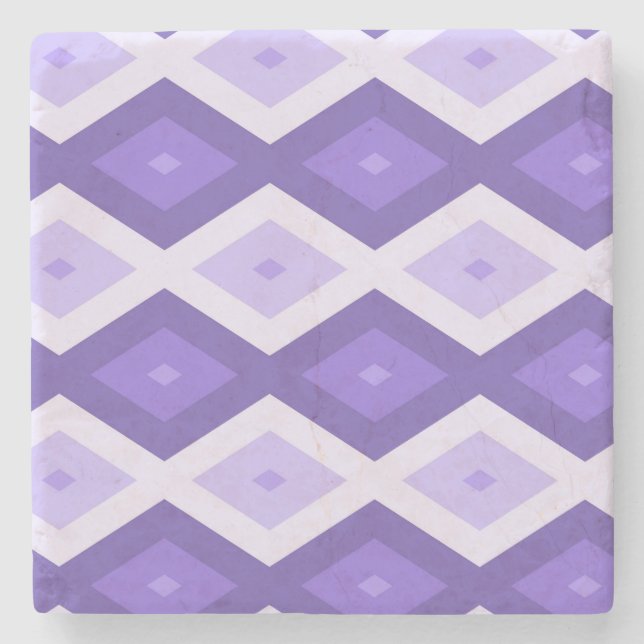 Porta-copo De Pedra Padrão de diamante violeta (Frente)