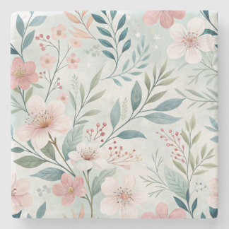 Porta-copo De Pedra Padrão de Flor