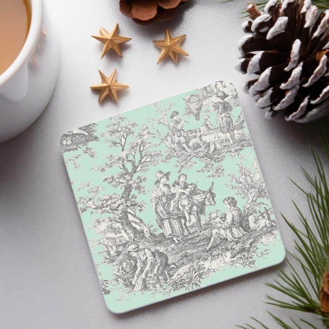 Porta-copo De Pedra Padrão de horta preta da safra (Criador carregado)