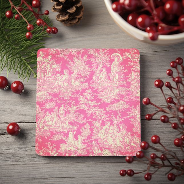 Porta-copo De Pedra Padrão de madeira vermelha, rosa-rosa-quente, de j (Criador carregado)