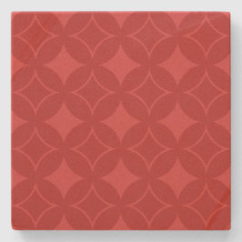 Porta-copo De Pedra Padrão de shippo vermelho