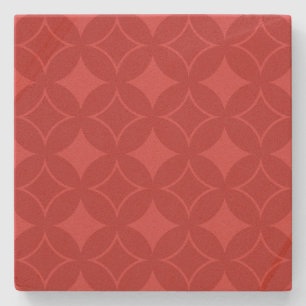 Porta-copo De Pedra Padrão de shippo vermelho