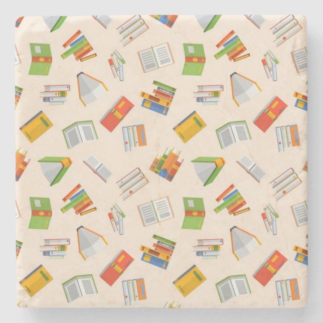 Porta-copo De Pedra Padrão do livro (Frente)