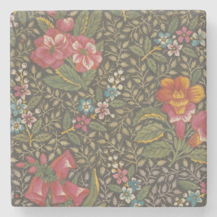 Porta-copo De Pedra Padrão Floral Antigo Toile de Jouy Francês