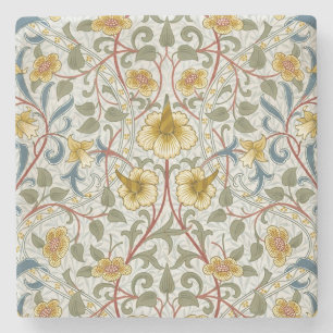 Porta-copo De Pedra Padrão Floral Narciso William Morris