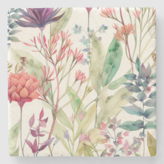 Porta-copo De Pedra padrão floral vintage